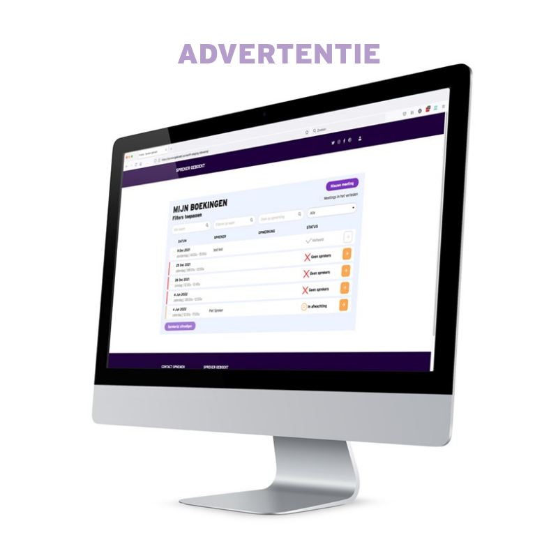 Advertentie Spreker Geboekt